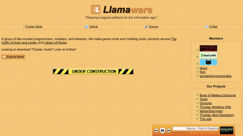 A screenshot of the home page of the wiki.